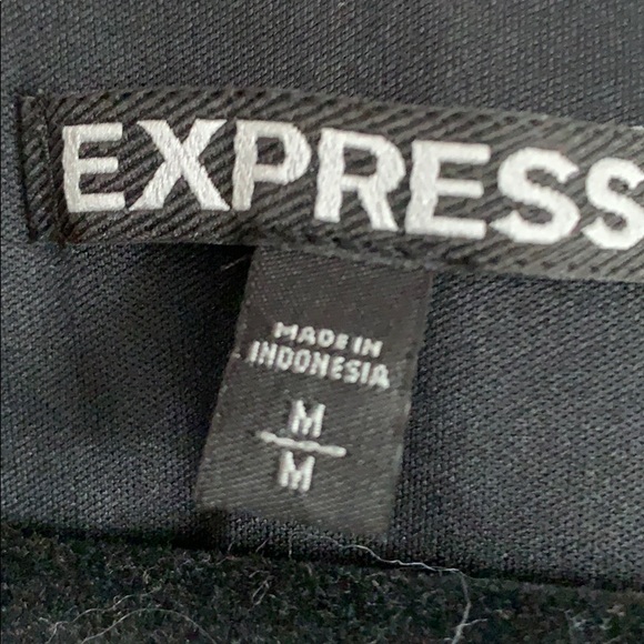 Express black chiffon 3/4 sleeve dress - Picture 2 of 3